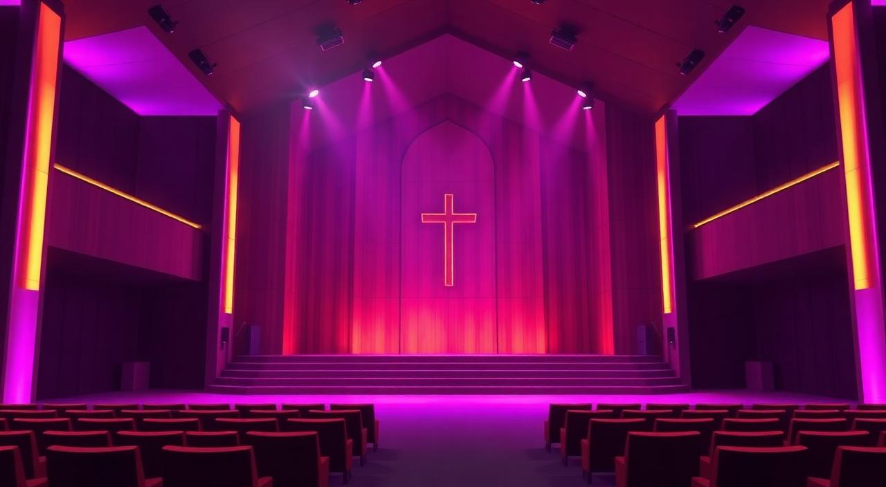 Oak Hill sanctuary stage